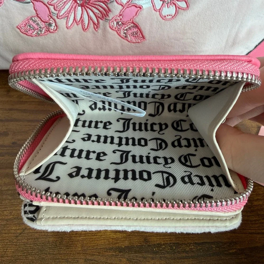 New Juicy Couture Juicy In Bloom Pink Tote Shoulder Handbag Wallet Set Y2K Cute